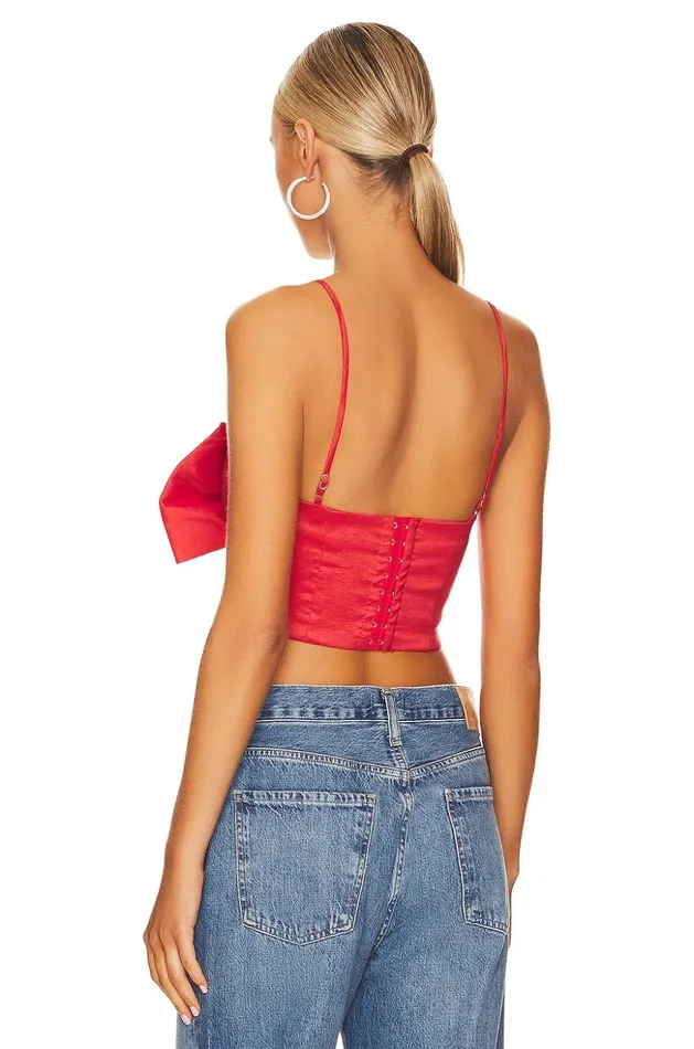 Lovers and Friends Tops Women Jacqueline Bow Top Red