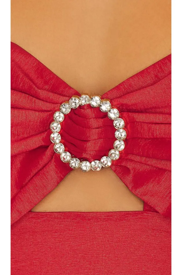 Lovers and Friends Tops Women Jacqueline Bow Top Red