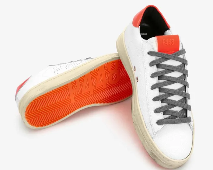 Low Tops Women P448 Jack Recycled WhiteOrange