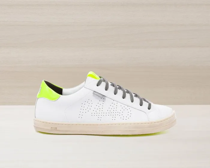 Low Tops Women P448 John Recycled WhiteYellow