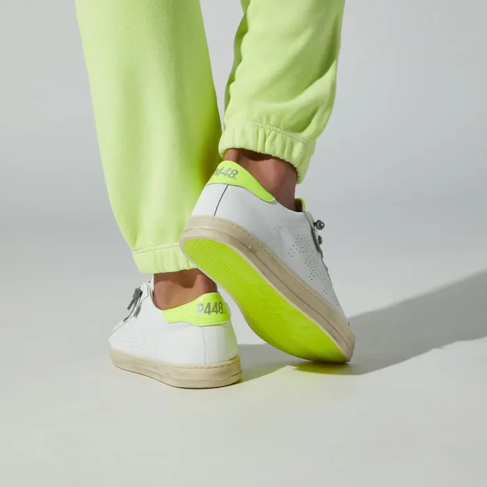 Low Tops Women P448 John Recycled WhiteYellow