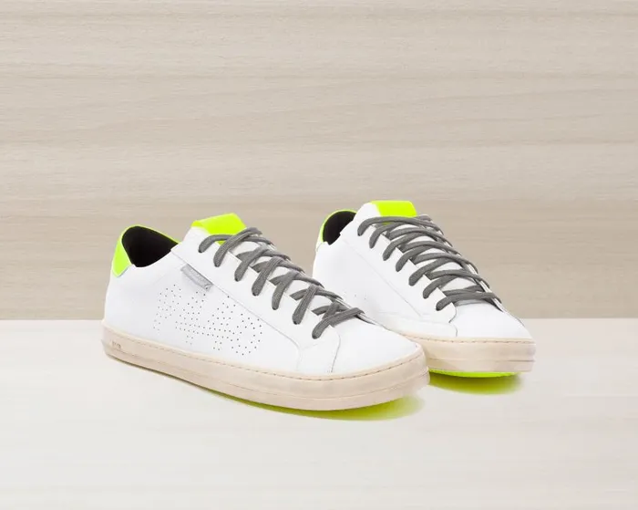 Low Tops Women P448 John Recycled WhiteYellow