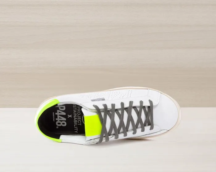 Low Tops Women P448 John Recycled WhiteYellow