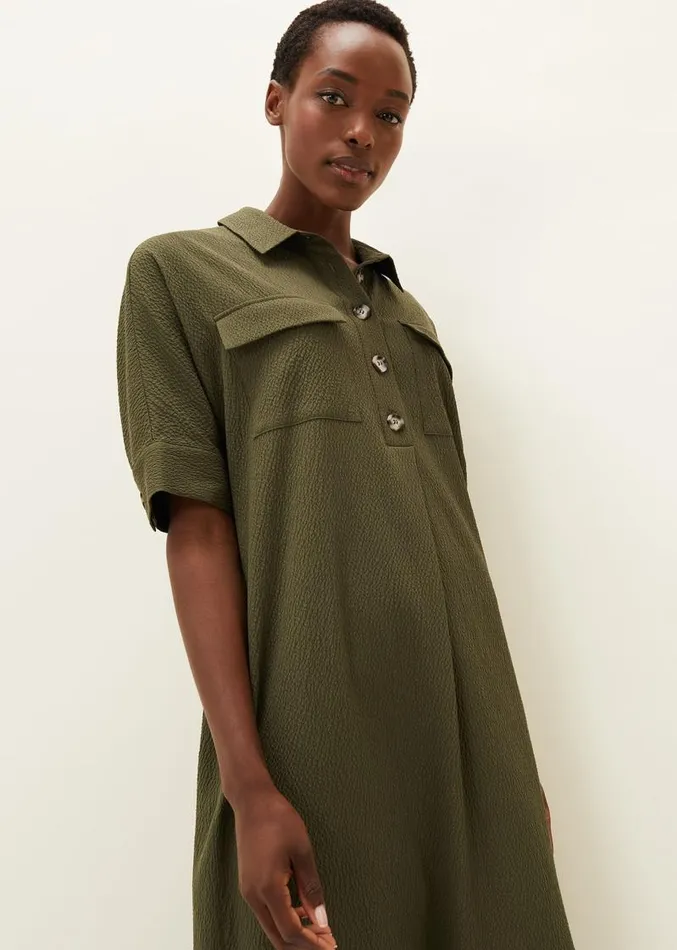 Lucina Midaxi Shirt Dress Khaki Women Phase Eight Dresses