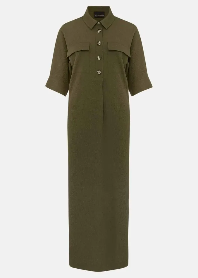 Lucina Midaxi Shirt Dress Khaki Women Phase Eight Dresses