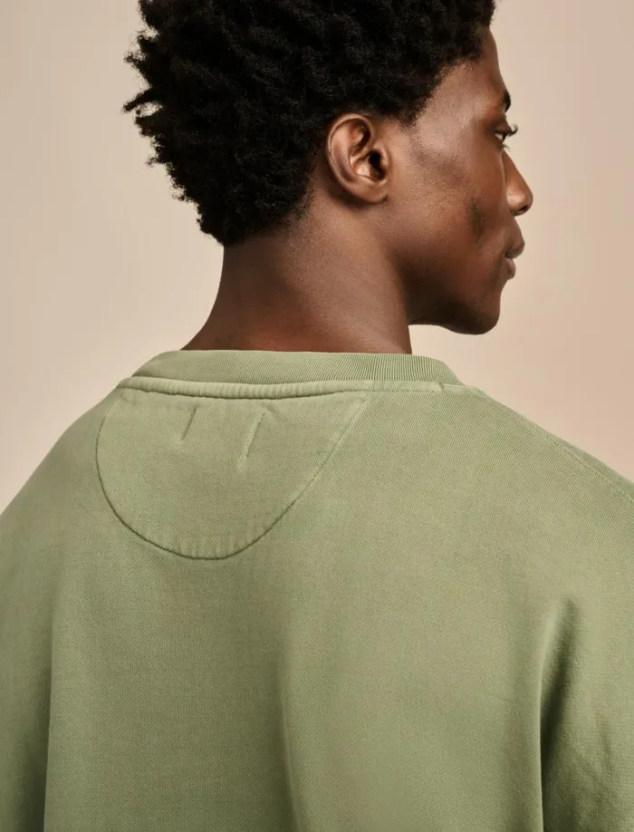 Lucky Brand Activewear Men Relaxed Fleece Crew Laurel Wreath