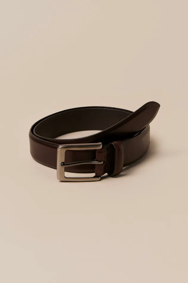 Lucky Brand Belts Men Classic Leather Belt Dark Brown