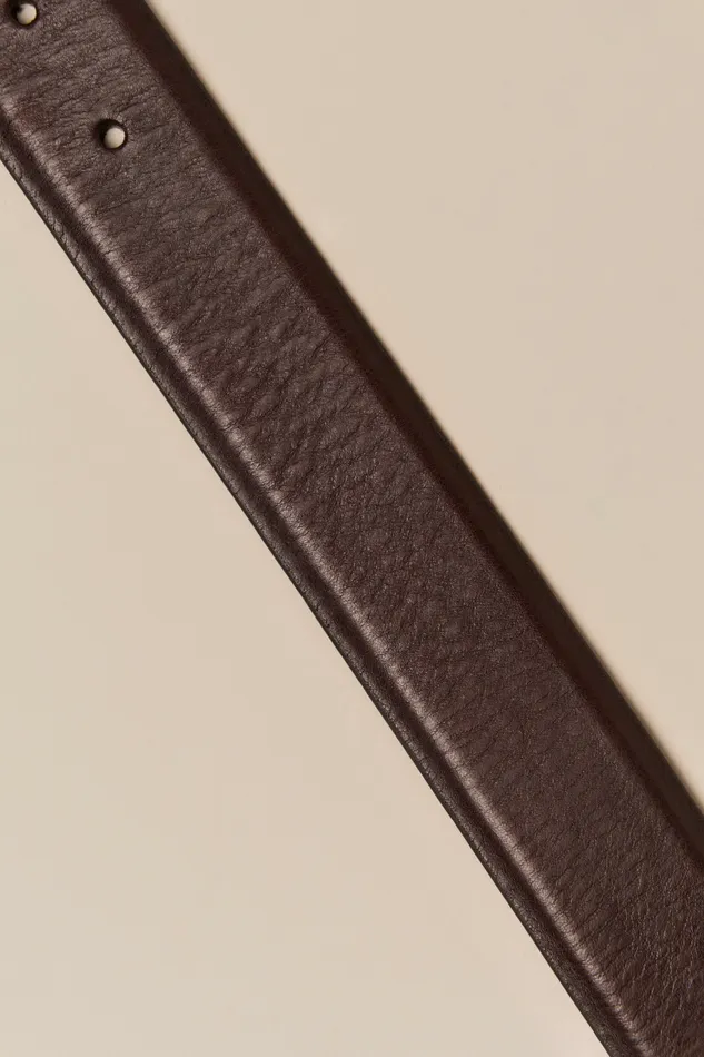 Lucky Brand Belts Men Classic Leather Belt Dark Brown