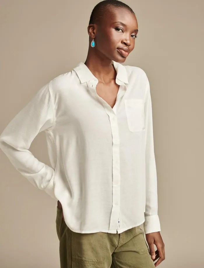 Lucky Brand Blouses Women Boyfriend Button Down Bright White