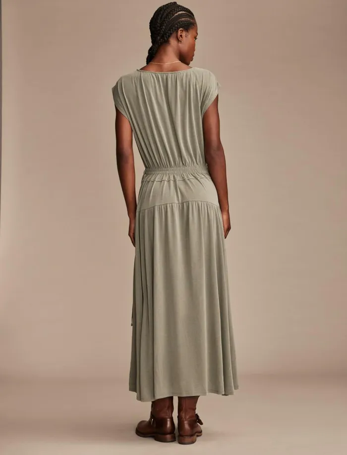 Lucky Brand Dresses Women Sandwash Ruched Dress Dusty Olive