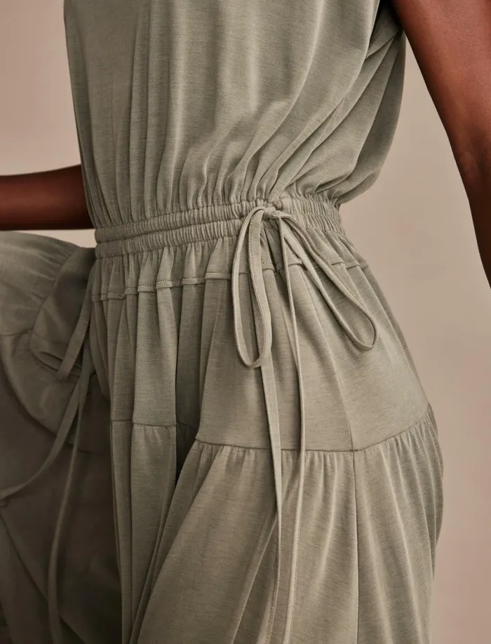 Lucky Brand Dresses Women Sandwash Ruched Dress Dusty Olive