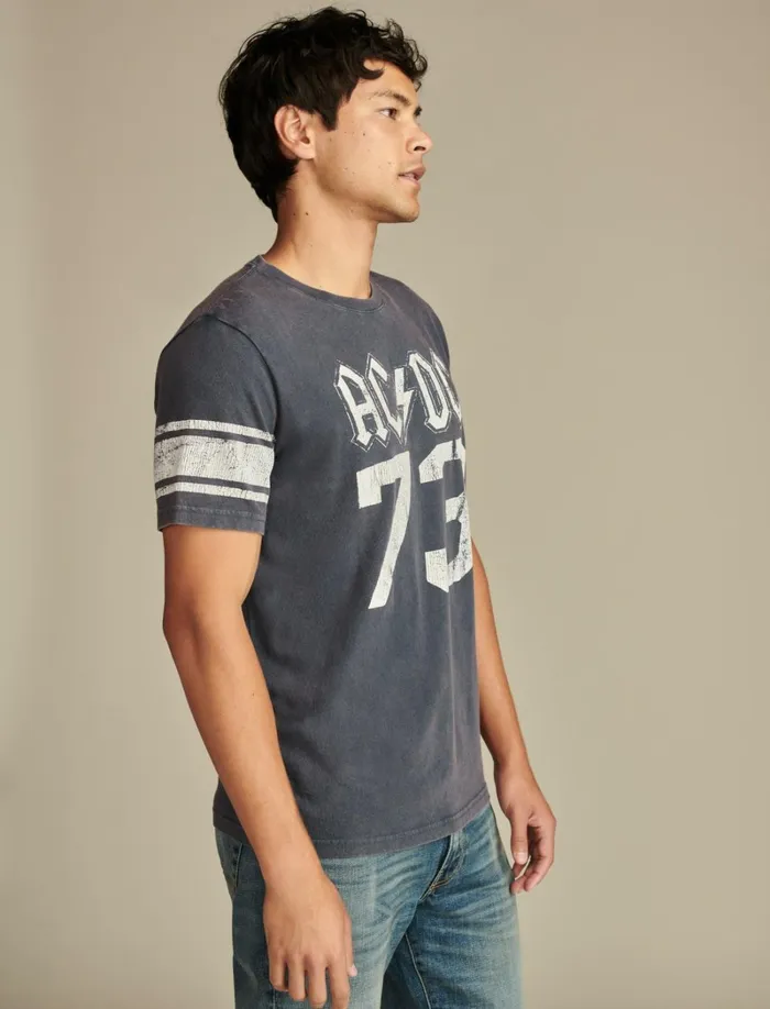 Lucky Brand Graphic Tees Men Acdc 73 Midnight Navy