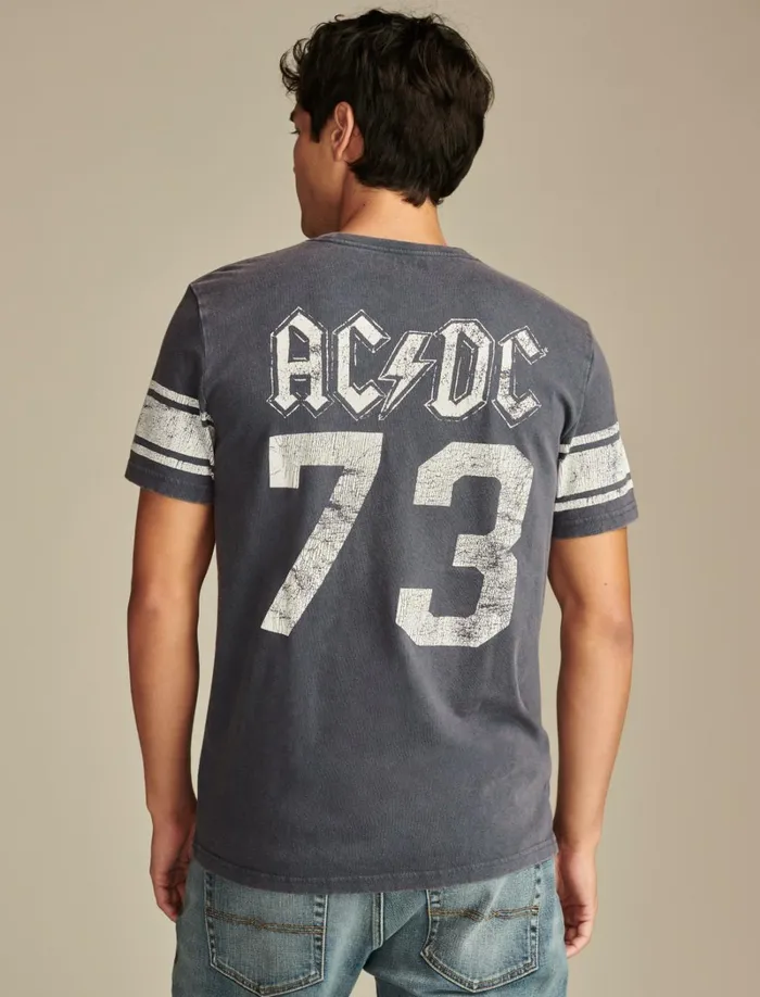 Lucky Brand Graphic Tees Men Acdc 73 Midnight Navy
