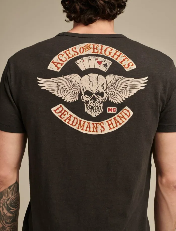 Lucky Brand Graphic Tees Men Aces Over Eights Tee Jet Black