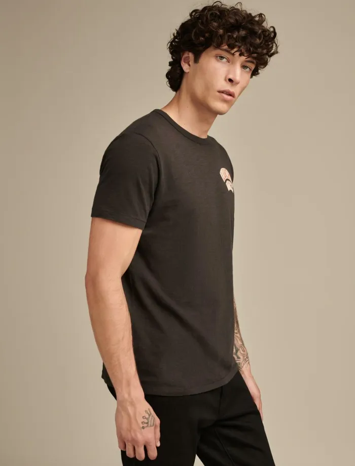 Lucky Brand Graphic Tees Men Aces Over Eights Tee Jet Black