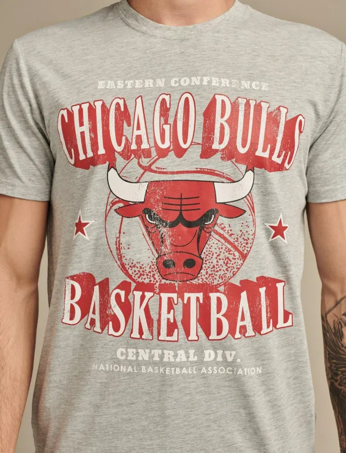 Lucky Brand Graphic Tees Men Bulls Graphic Tee 054 Gray