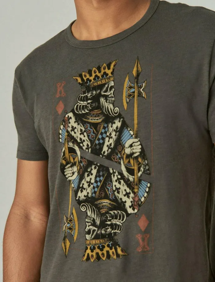 Lucky Brand Graphic Tees Men King Of Diamonds Tee Black Mountain