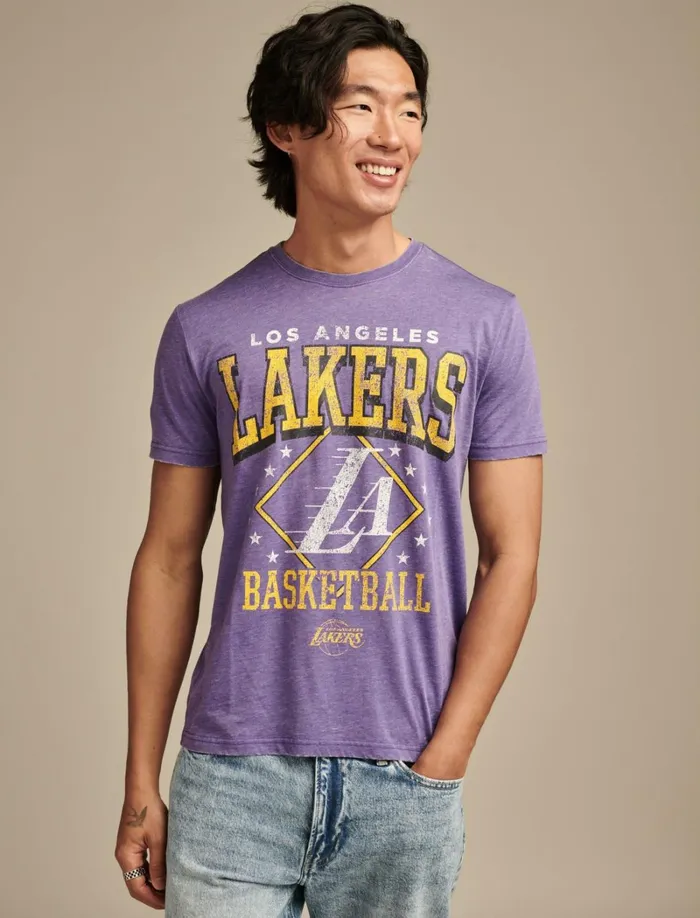 Lucky Brand Graphic Tees Men Lakers Graphic Tee Purple