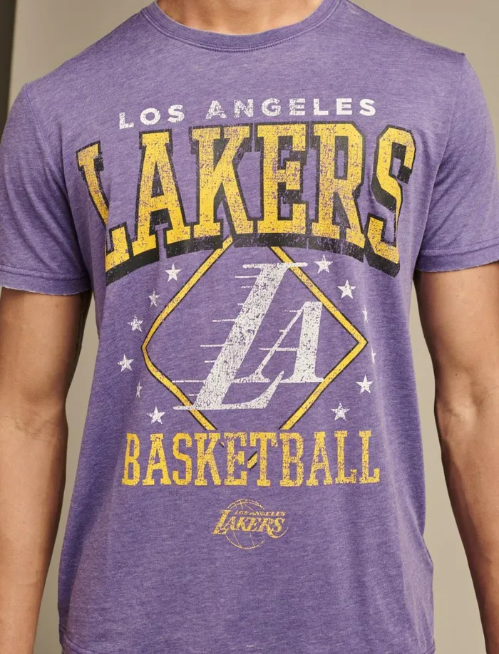 Lucky Brand Graphic Tees Men Lakers Graphic Tee Purple