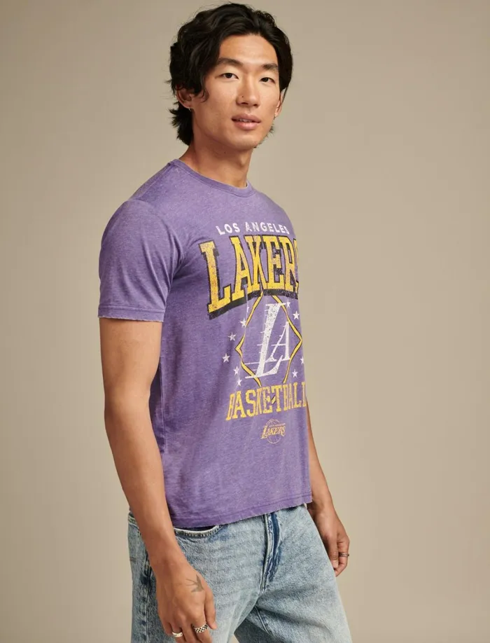 Lucky Brand Graphic Tees Men Lakers Graphic Tee Purple