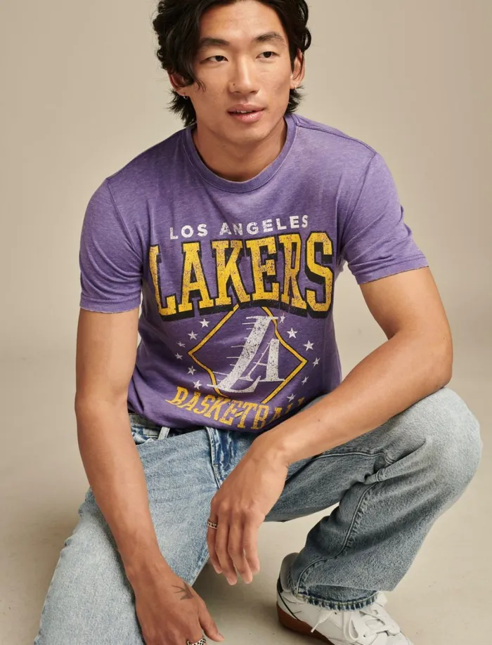 Lucky Brand Graphic Tees Men Lakers Graphic Tee Purple