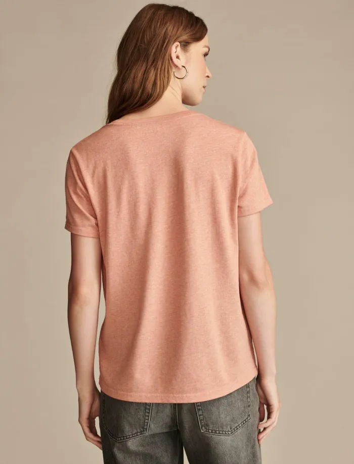 Lucky Brand Graphic Tees Women All In The Cards Classic Crew Autum Leaf