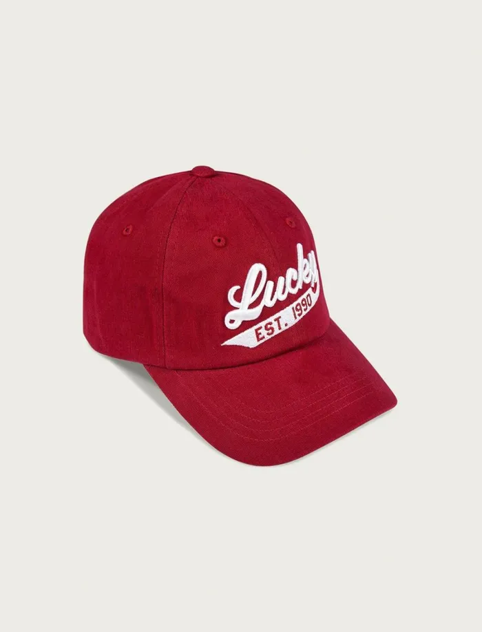 Lucky Brand Hats Women Lucky 1990 Embroidered Dad Hat Dark Red