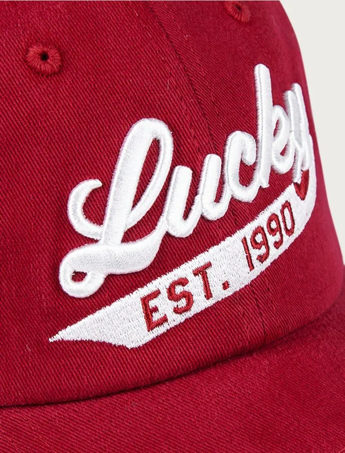 Lucky Brand Hats Women Lucky 1990 Embroidered Dad Hat Dark Red