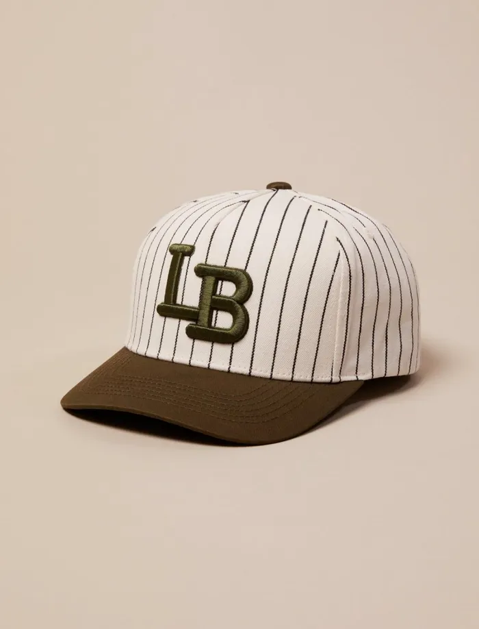 Lucky Brand Hats Women Pinstripe Logo Cap Light Green
