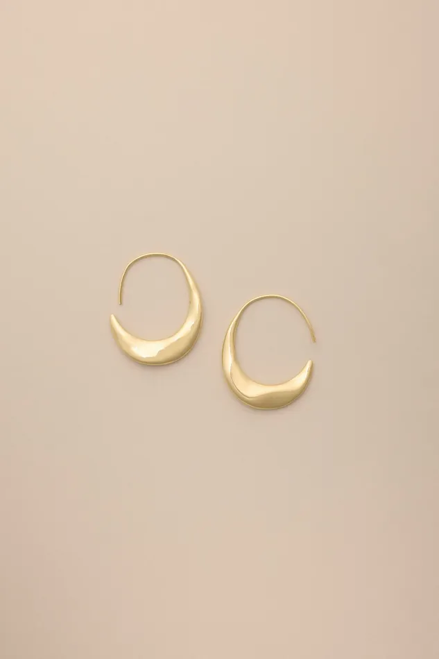 Lucky Brand Jewelry Women Modern Open Earring Gold