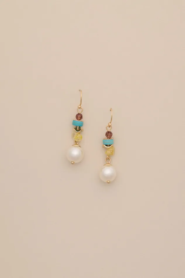 Lucky Brand Jewelry Women Pearl Drop Earrings Gold