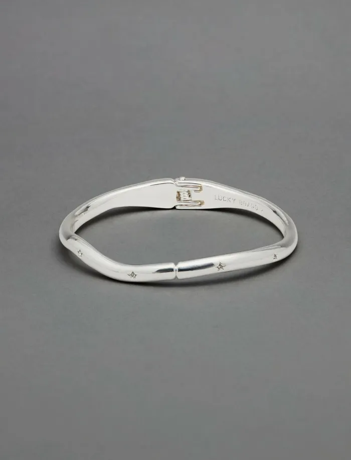 Lucky Brand Jewelry Women Star Bangle Bracelet Silver