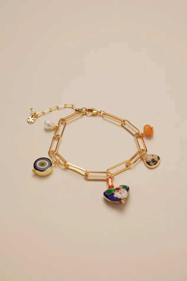 Lucky Brand Jewelry Women Statement Charm Bracelet Gold