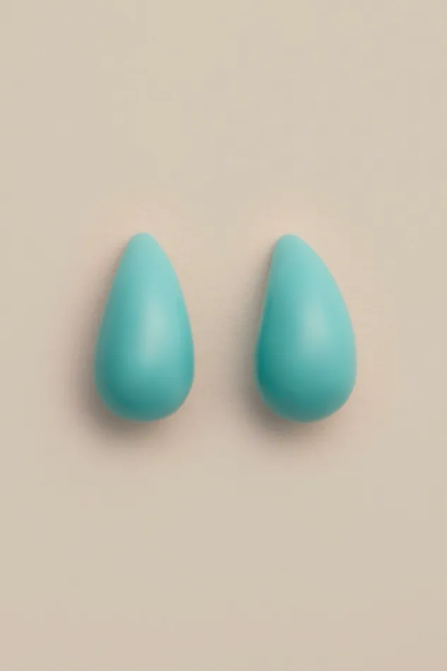 Lucky Brand Jewelry Women Turq Teardrop Earrings Silver