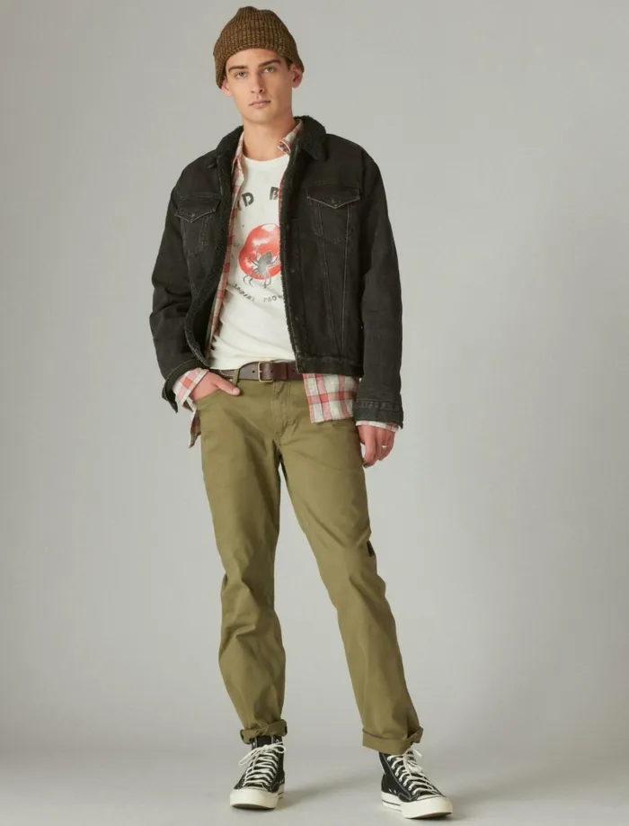 Lucky Brand Pants Men 363 Straight Sateen Stretch Jean Sage Shadow
