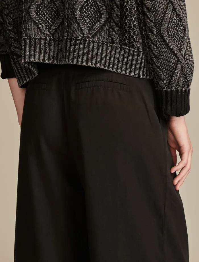Lucky Brand Pants Women Classic Wide Leg Pleated Pant Meteorite