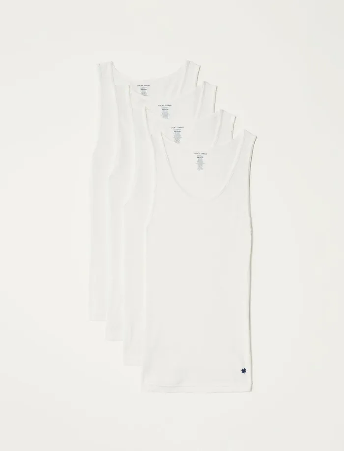 Lucky Brand Shirts and Tops Men 4 Pack AShirt Tank Tops White
