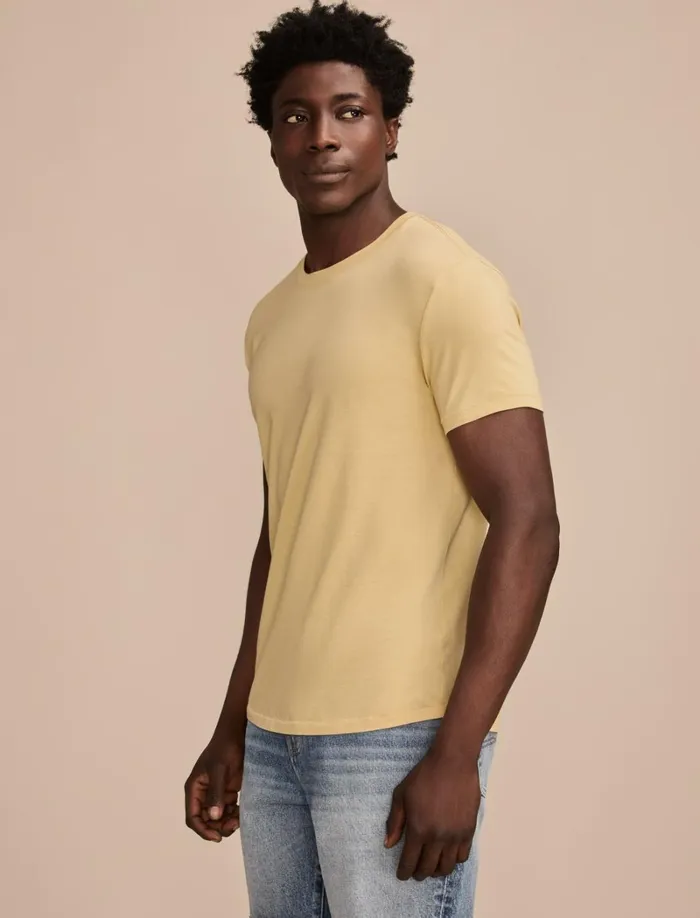 Lucky Brand Shirts and Tops Men Supima Short Sleeve Crew Gravel