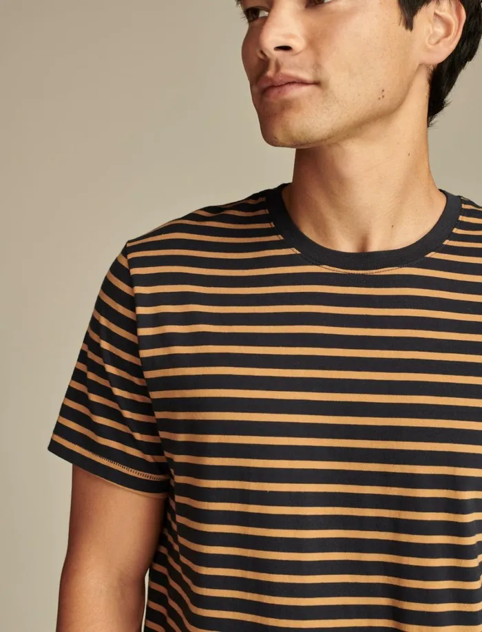 Lucky Brand Shirts and Tops Men Supima Stripe Short Sleeve Crew Shirt Multi