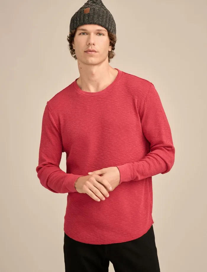 Lucky Brand Shirts and Tops Men Thermal Crew Jester Red
