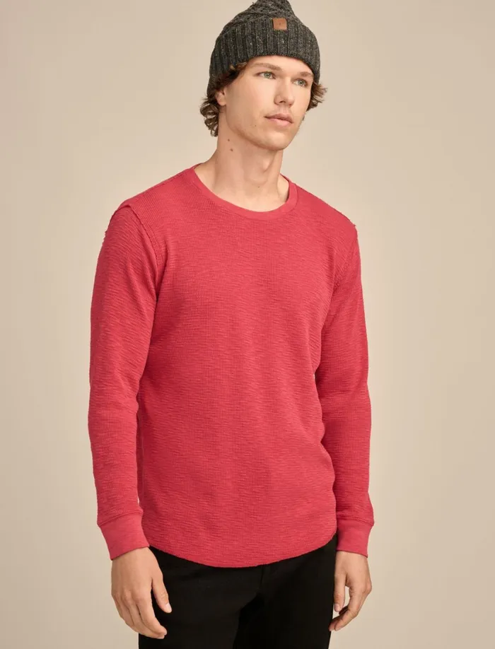 Lucky Brand Shirts and Tops Men Thermal Crew Jester Red