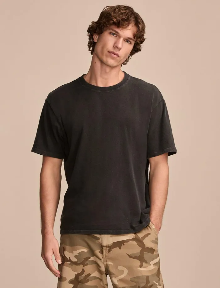 Lucky Brand Shirts and Tops Men Weekend Jersey Relaxed Crew Jet Black