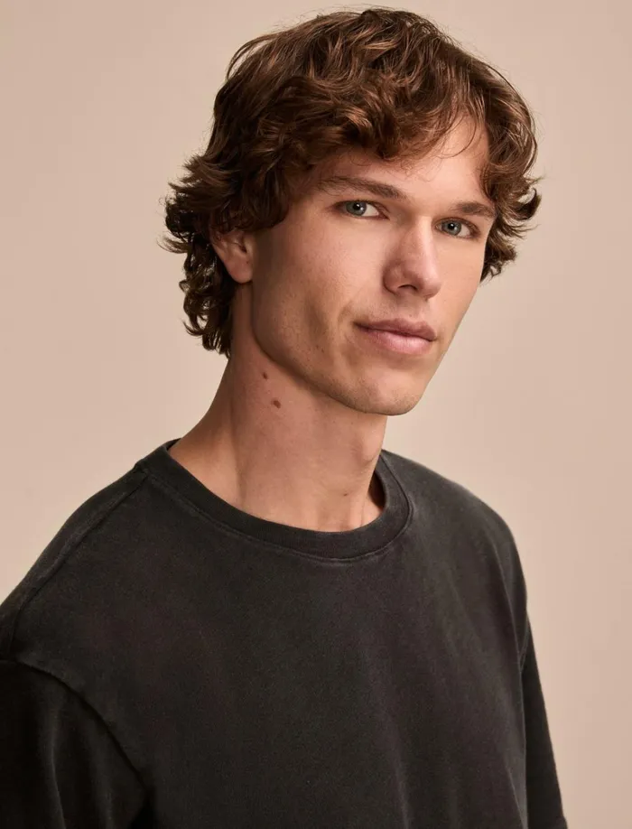 Lucky Brand Shirts and Tops Men Weekend Jersey Relaxed Crew Jet Black