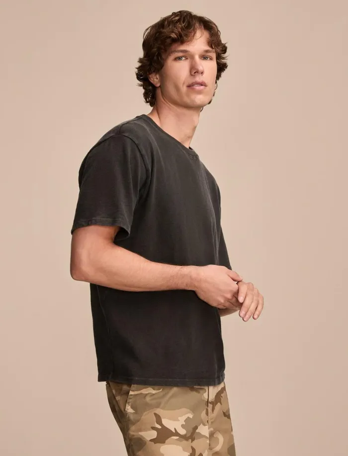 Lucky Brand Shirts and Tops Men Weekend Jersey Relaxed Crew Jet Black