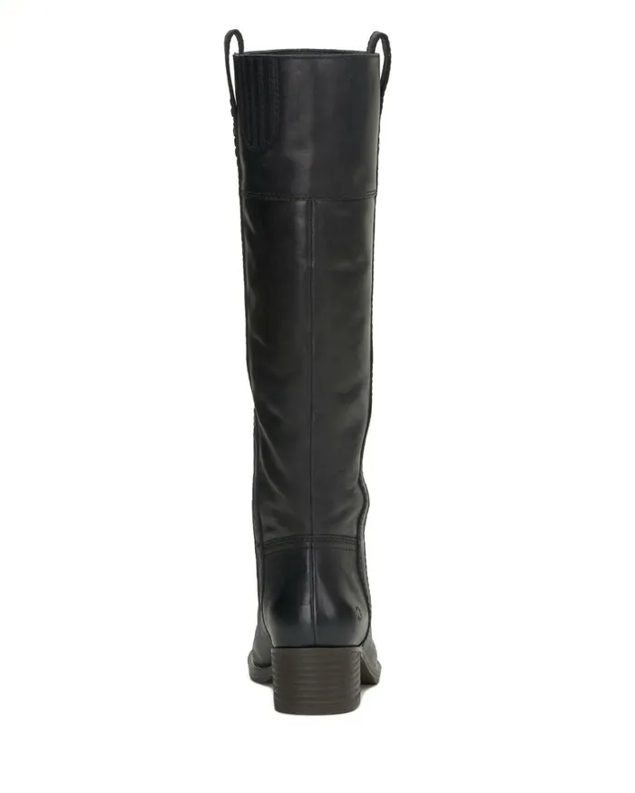 Lucky Brand Shoes Women Hybiscus Wide Calf Riding Boot Black