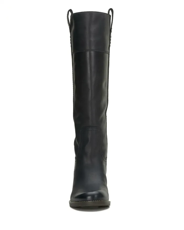Lucky Brand Shoes Women Hybiscus Wide Calf Riding Boot Black