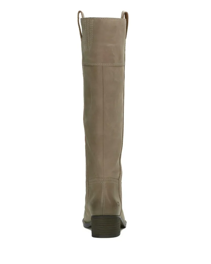 Lucky Brand Shoes Women Hybiscus Wide Calf Riding Boot Medium Light Grey