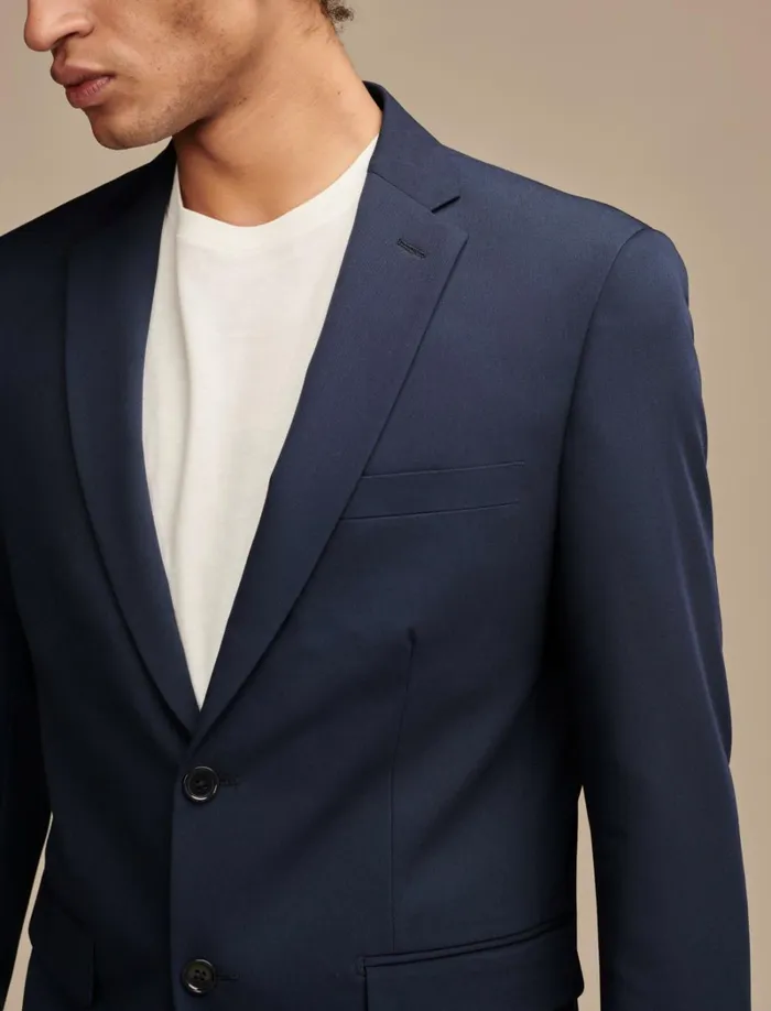 Lucky Brand Suit Separates Men Suit Separate 4Way Stretch Blazer Dark Blue