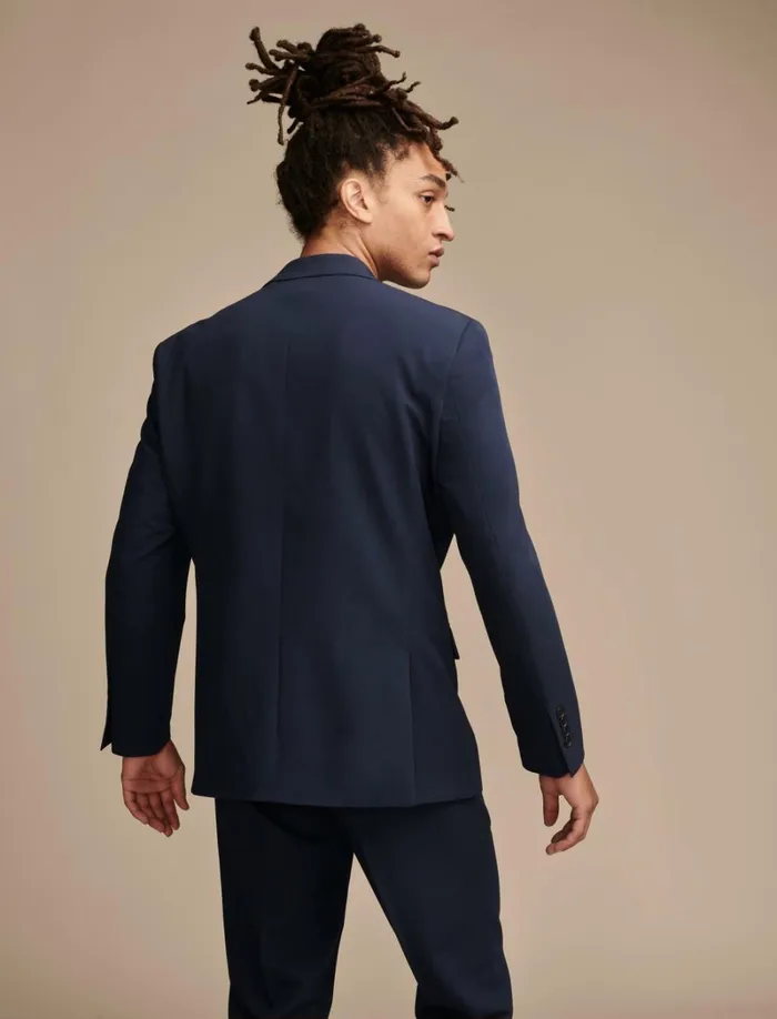Lucky Brand Suit Separates Men Suit Separate 4Way Stretch Blazer Dark Blue