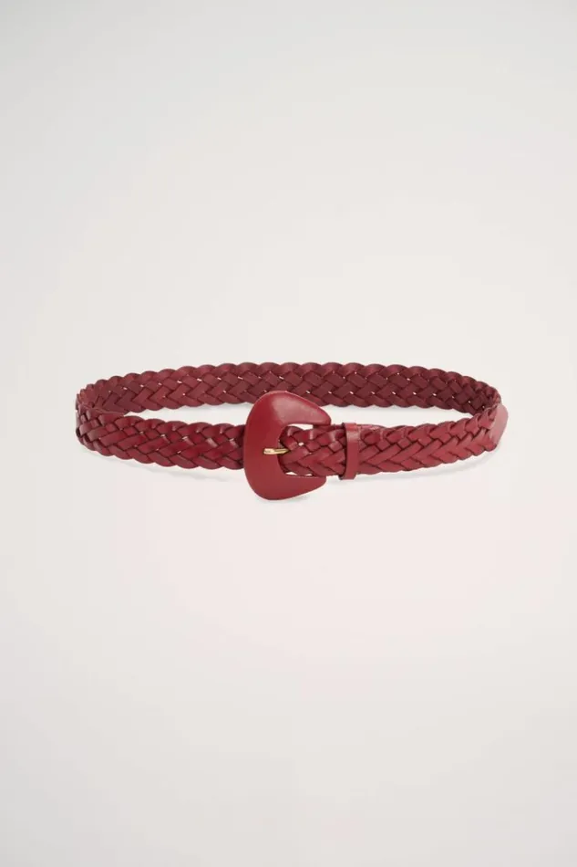 Luisa Spagnoli Belts Ditti 8211 Woven Belt 8211 Fashion Show Burgundy 8211 Women